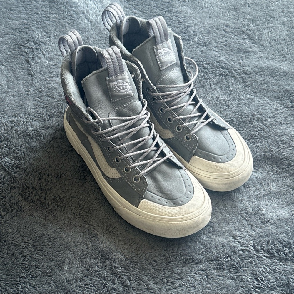 Vans Gray Athletic Shoes Suede Leather